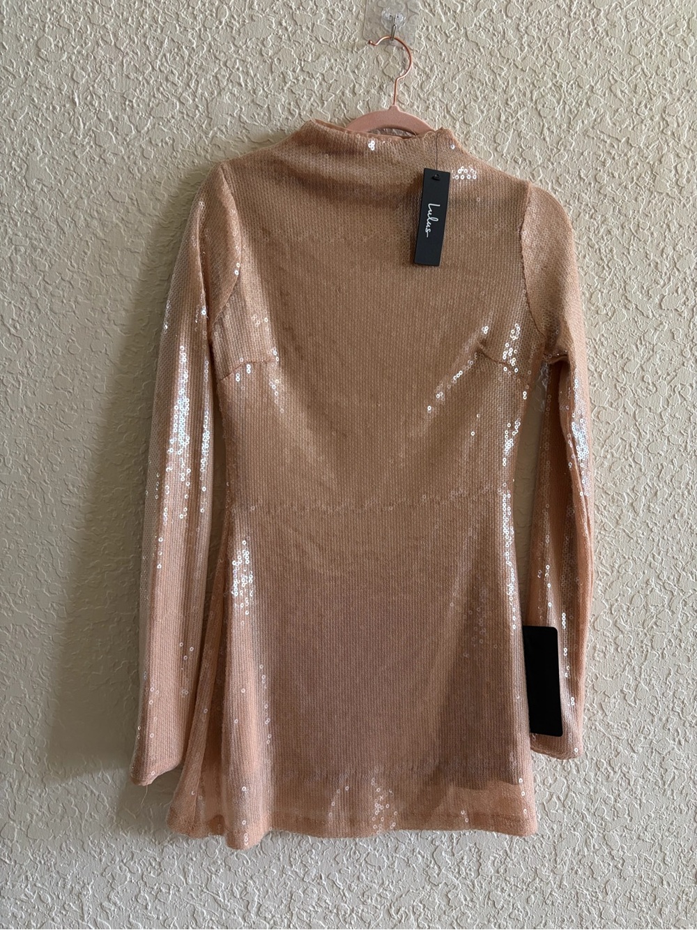 Lulu's Sequin Long Sleeve Mini Dress